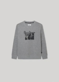 Boy Pepe Jeans Photo Print Sweatshirt