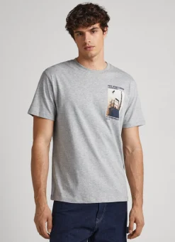 Men Pepe Jeans Photo Print T-Shirt