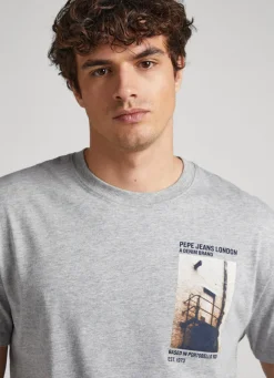 Men Pepe Jeans Photo Print T-Shirt