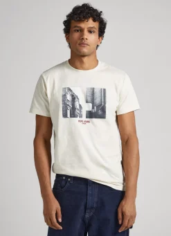 Men Pepe Jeans Photo Print T-Shirt