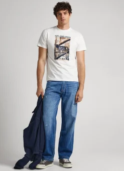 Men Pepe Jeans Photo Print T-Shirt