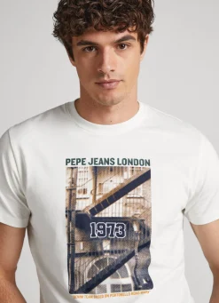 Men Pepe Jeans Photo Print T-Shirt