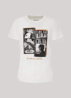 Women Pepe Jeans Photo Print T-Shirt