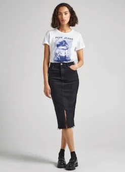 Women Pepe Jeans Photo Print T-Shirt