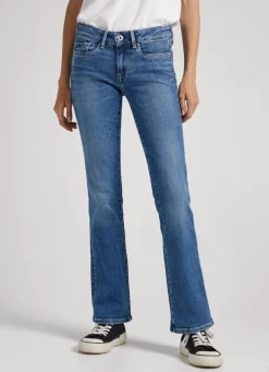 Women Pepe Jeans Piccadilly Slim Fit Mid-Rise Jeans