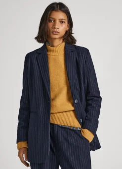 Women Pepe Jeans Pinstripe Blazer