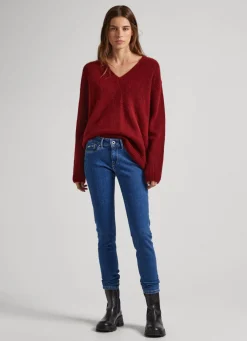 Women Pepe Jeans Pixie Skinny Fit Mid-Rise Jeans