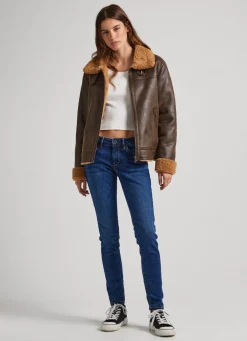 Women Pepe Jeans Pixie Skinny Fit Mid-Rise Jeans