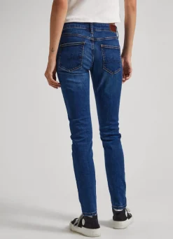 Women Pepe Jeans Pixie Skinny Fit Mid-Rise Jeans