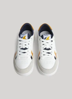 Boy Pepe Jeans Player Brit Leather Trainers