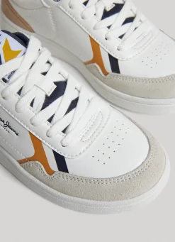 Boy Pepe Jeans Player Brit Leather Trainers