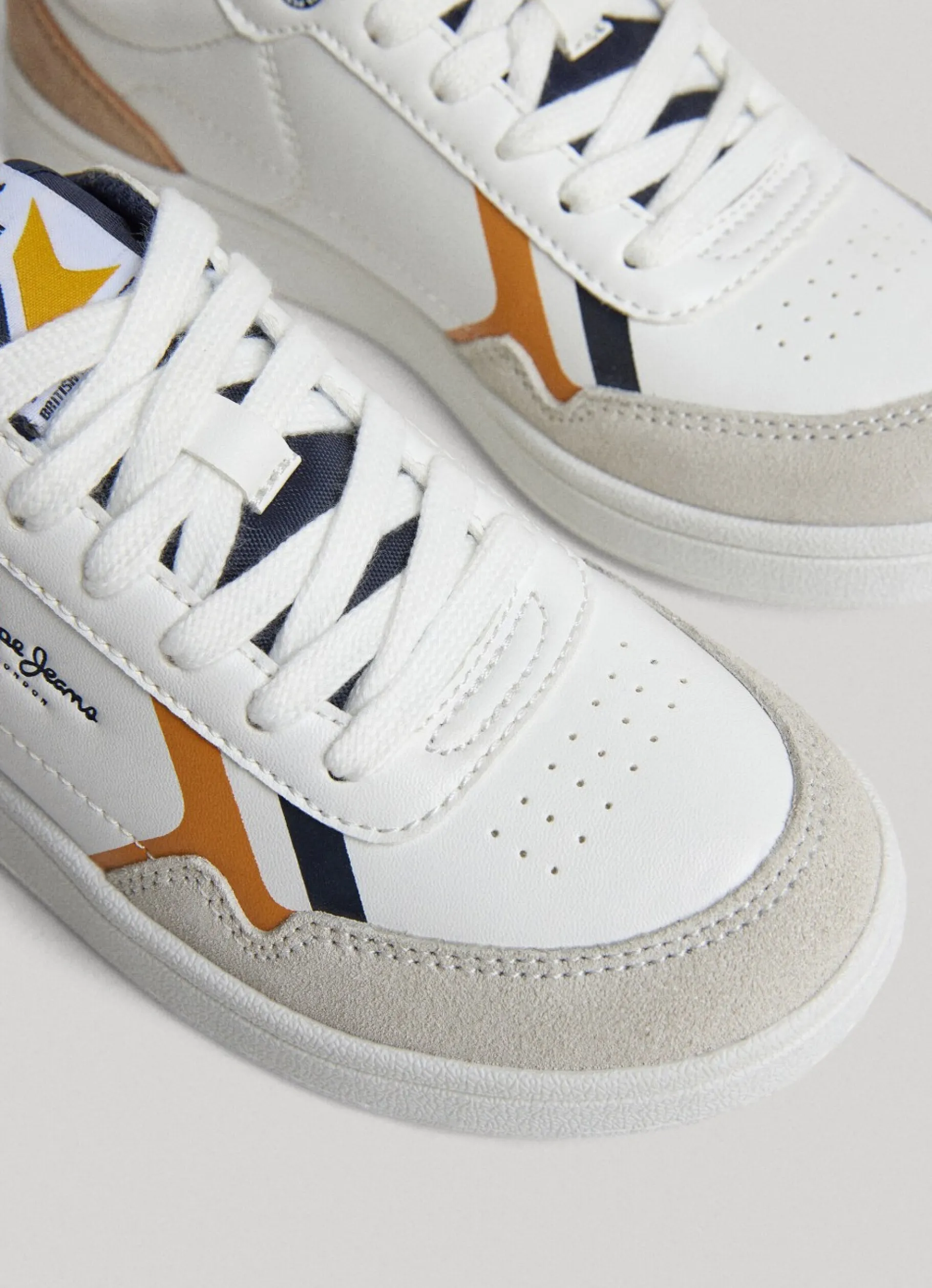 Boy Pepe Jeans Player Brit Leather Trainers