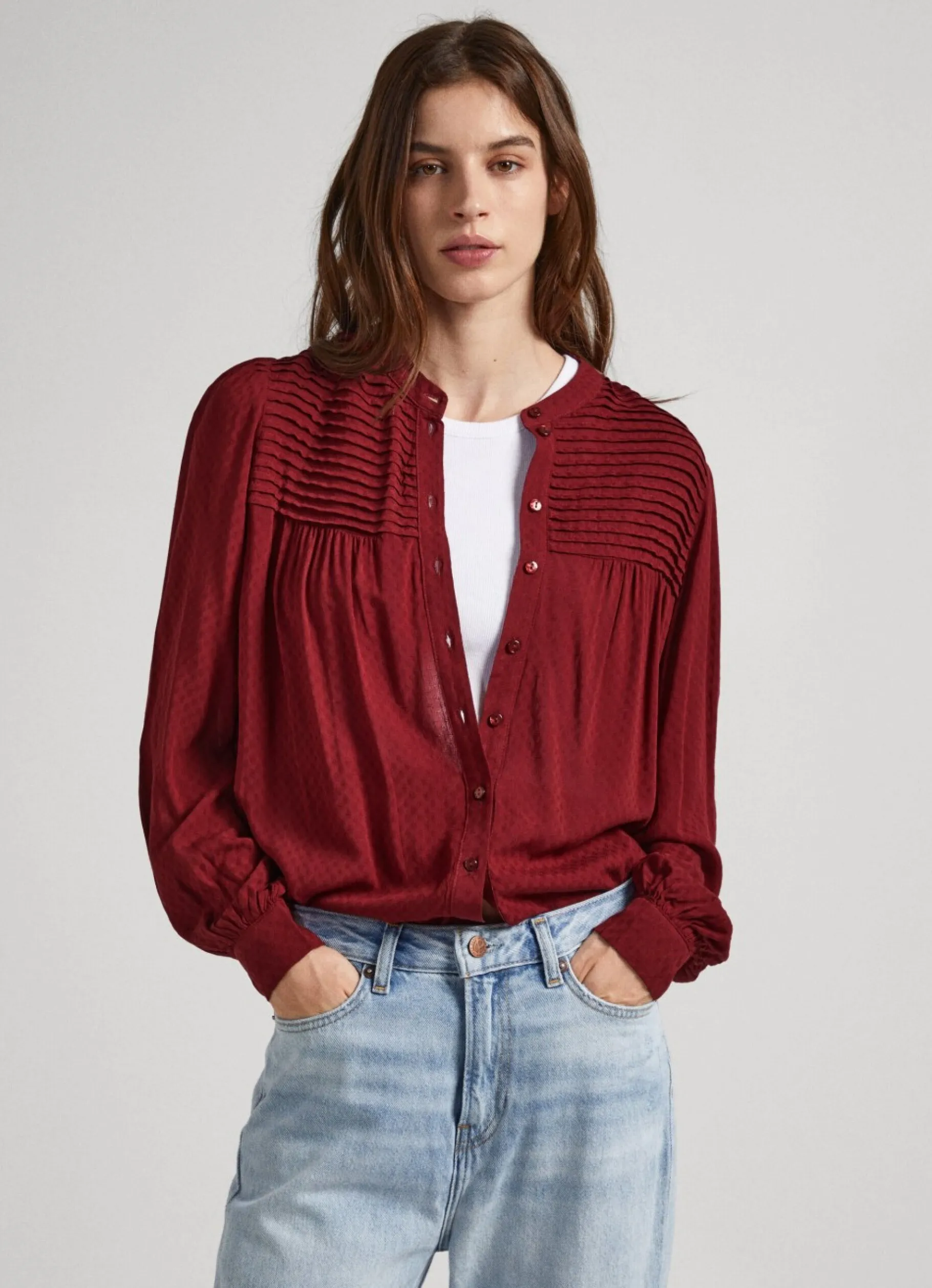 Women Pepe Jeans Pleated Blouse