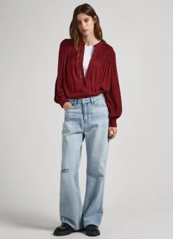 Women Pepe Jeans Pleated Blouse