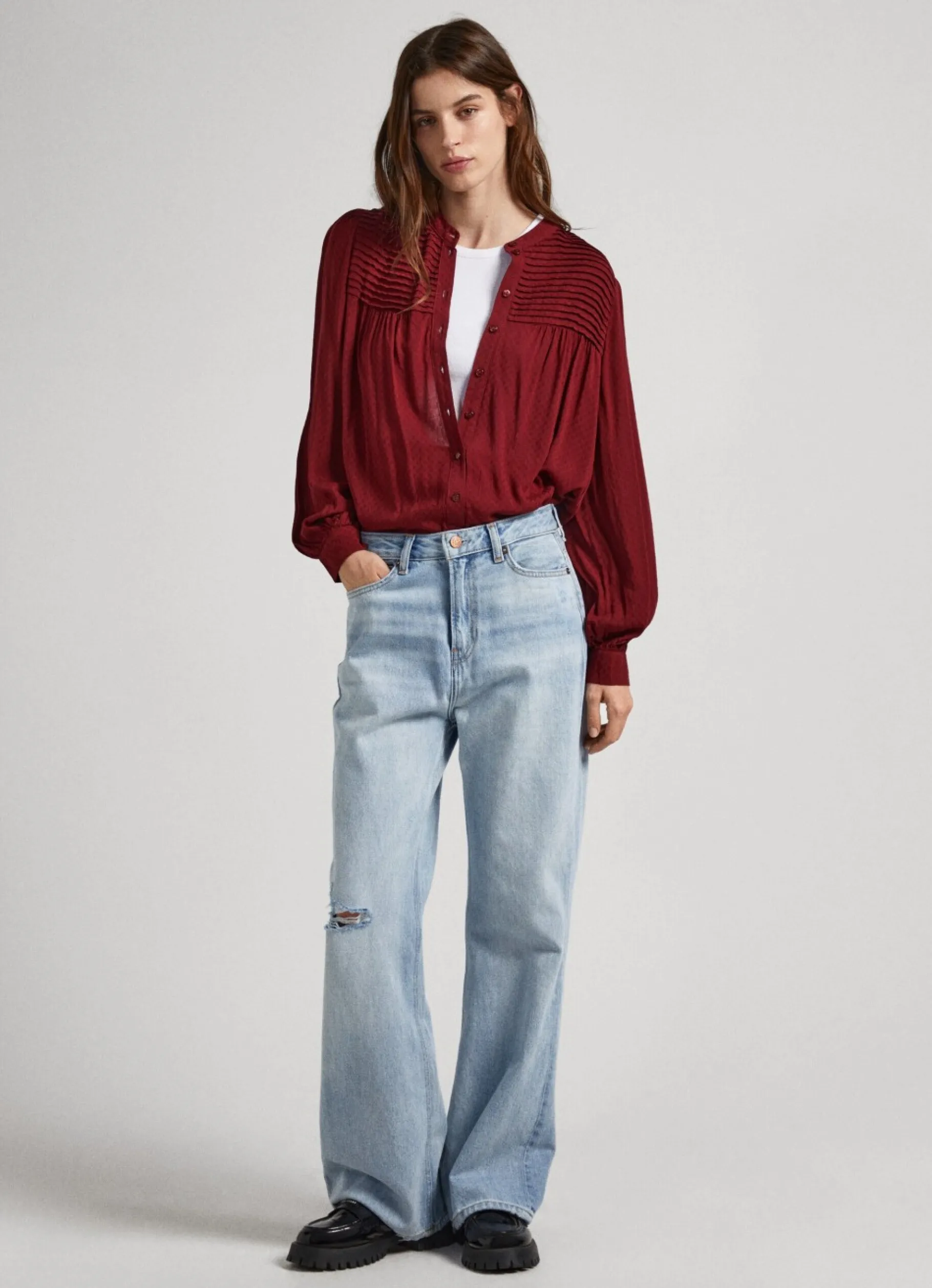 Women Pepe Jeans Pleated Blouse
