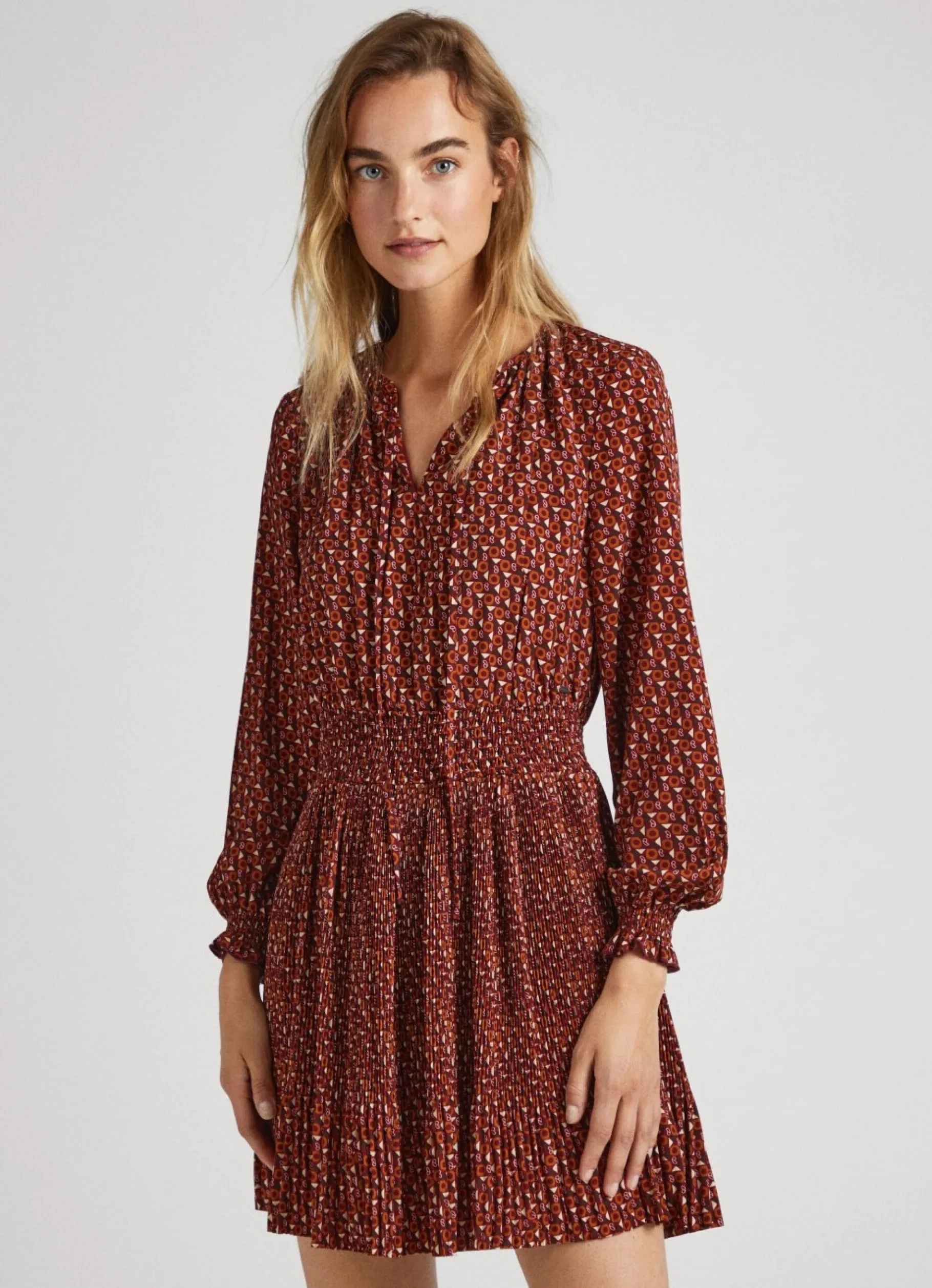 Women Pepe Jeans Pleated Boho Dress