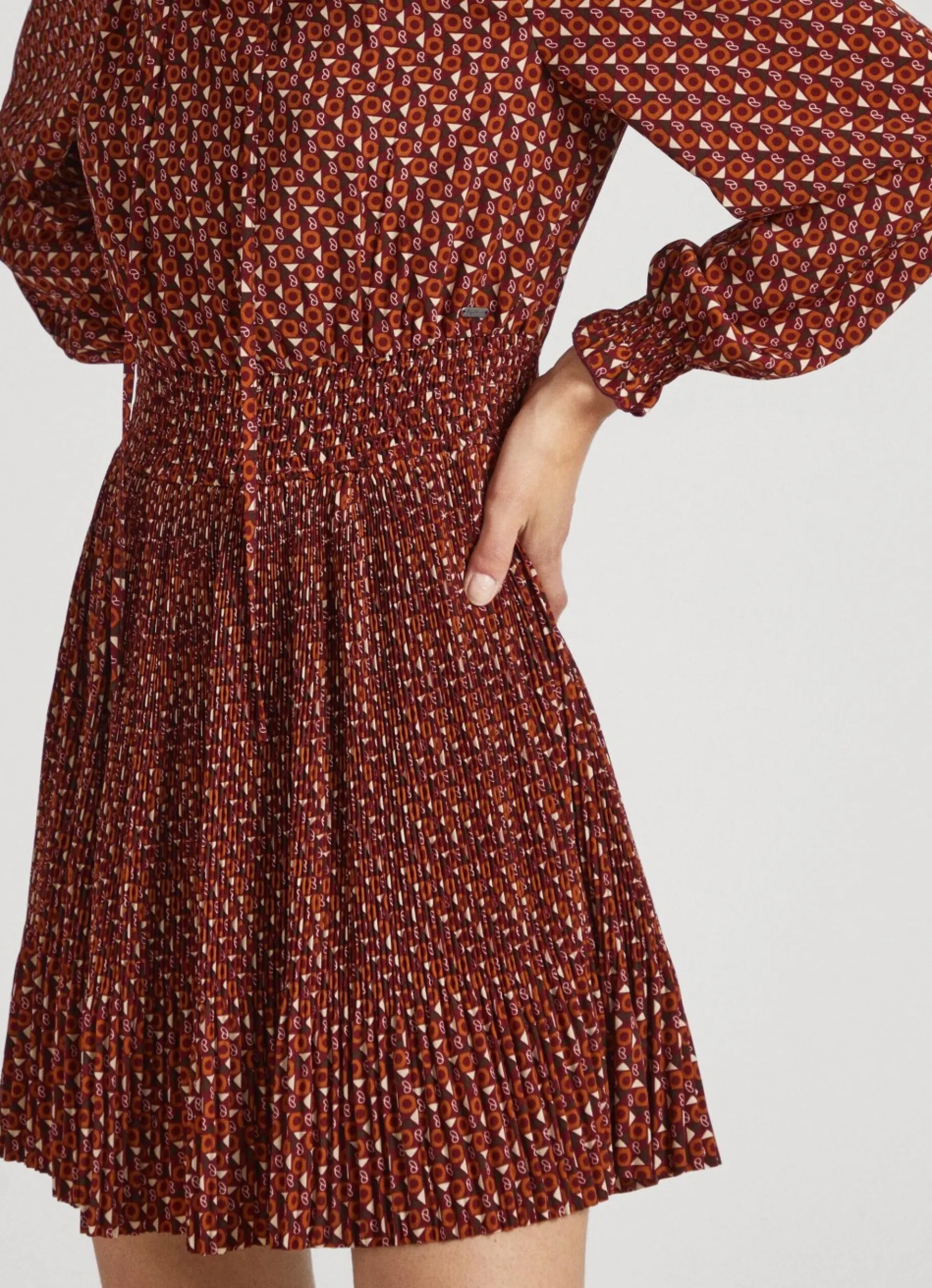 Women Pepe Jeans Pleated Boho Dress