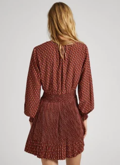 Women Pepe Jeans Pleated Boho Dress