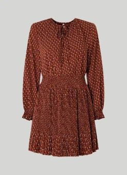 Women Pepe Jeans Pleated Boho Dress