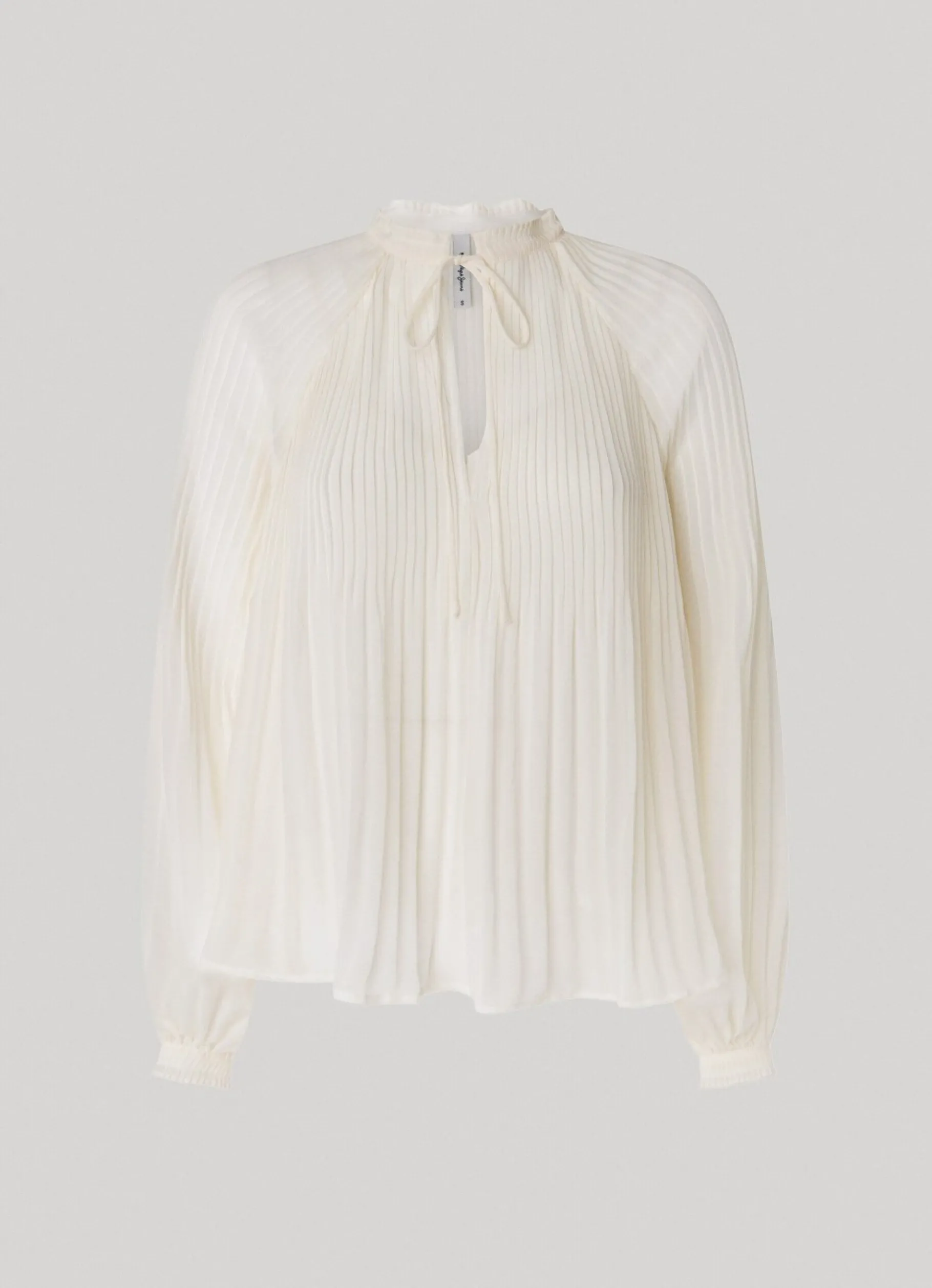 Women Pepe Jeans Pleated Chiffon Blouse