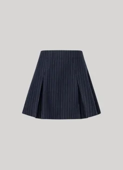 Women Pepe Jeans Pleated Striped Skirt