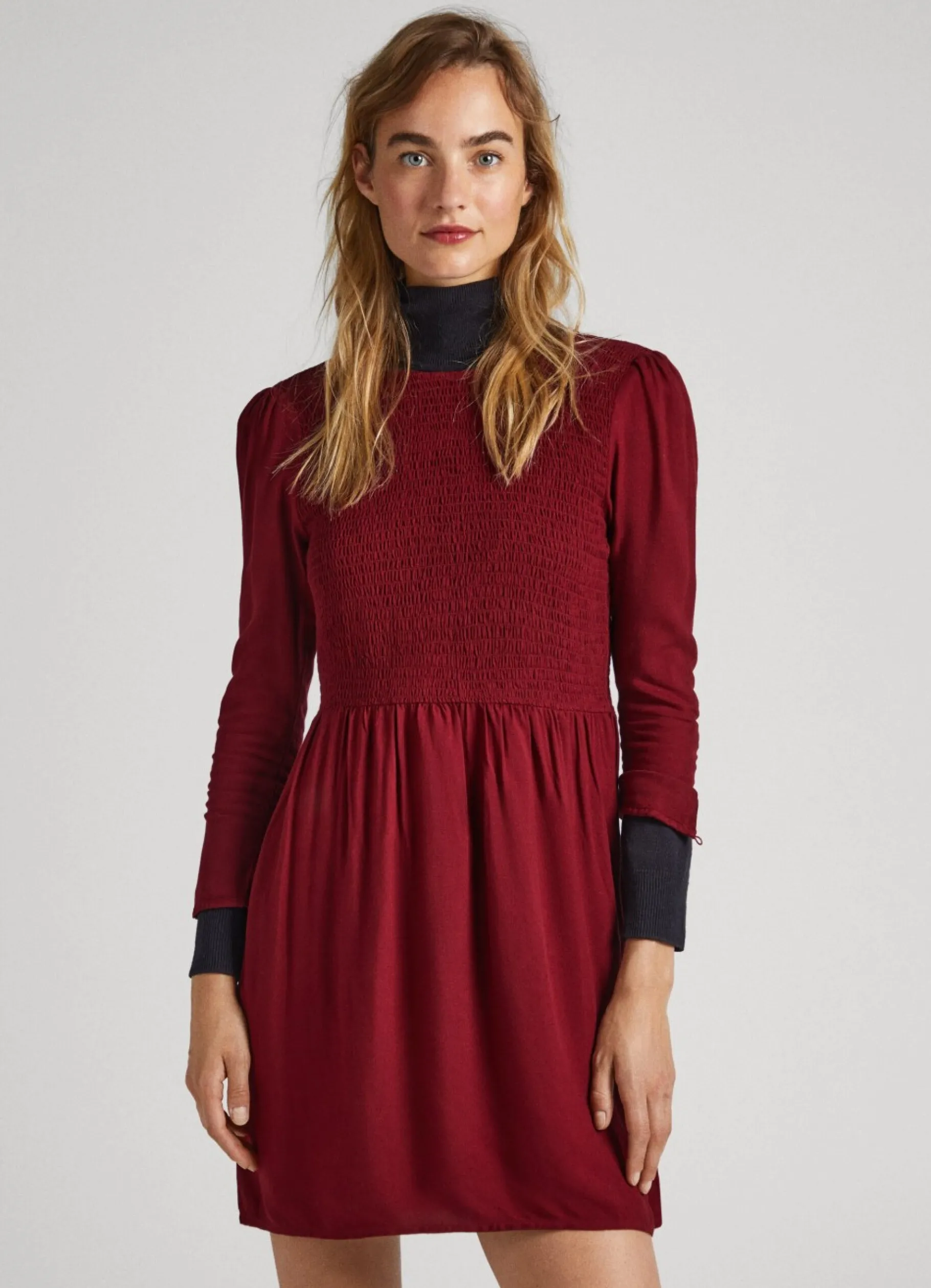 Women Pepe Jeans Pleated Twill Dress