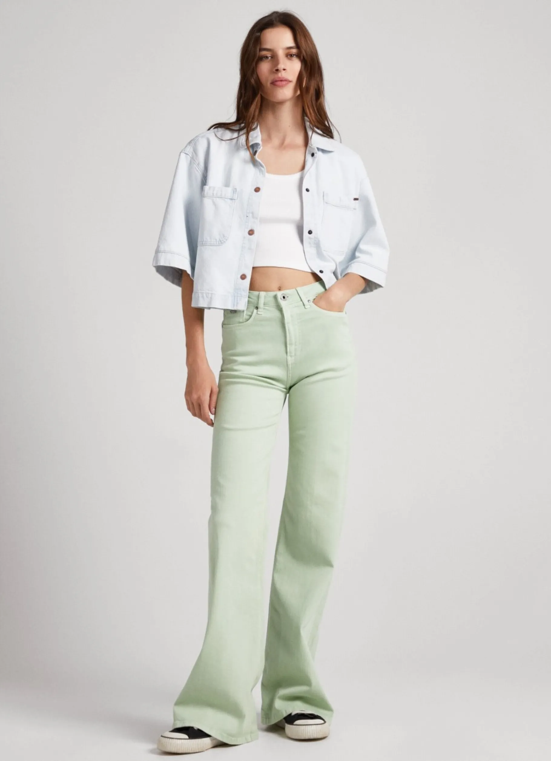 Women Pepe Jeans 5-Pocket Flare-Fit Trousers