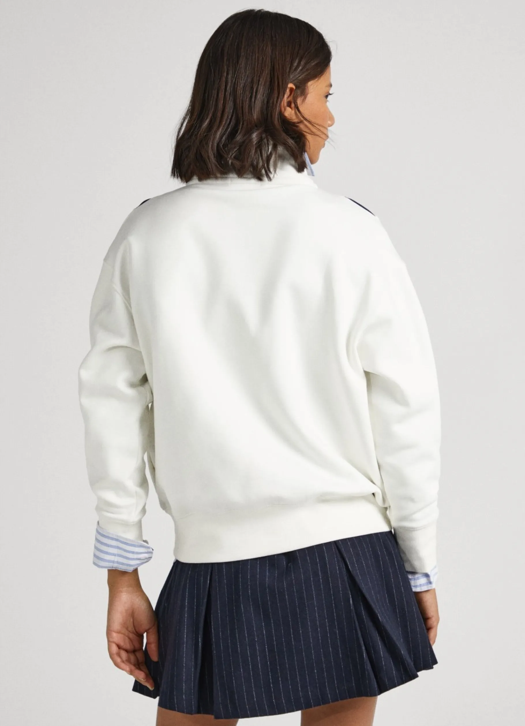 Women Pepe Jeans Polo Sweatshirt W/ Half Zip