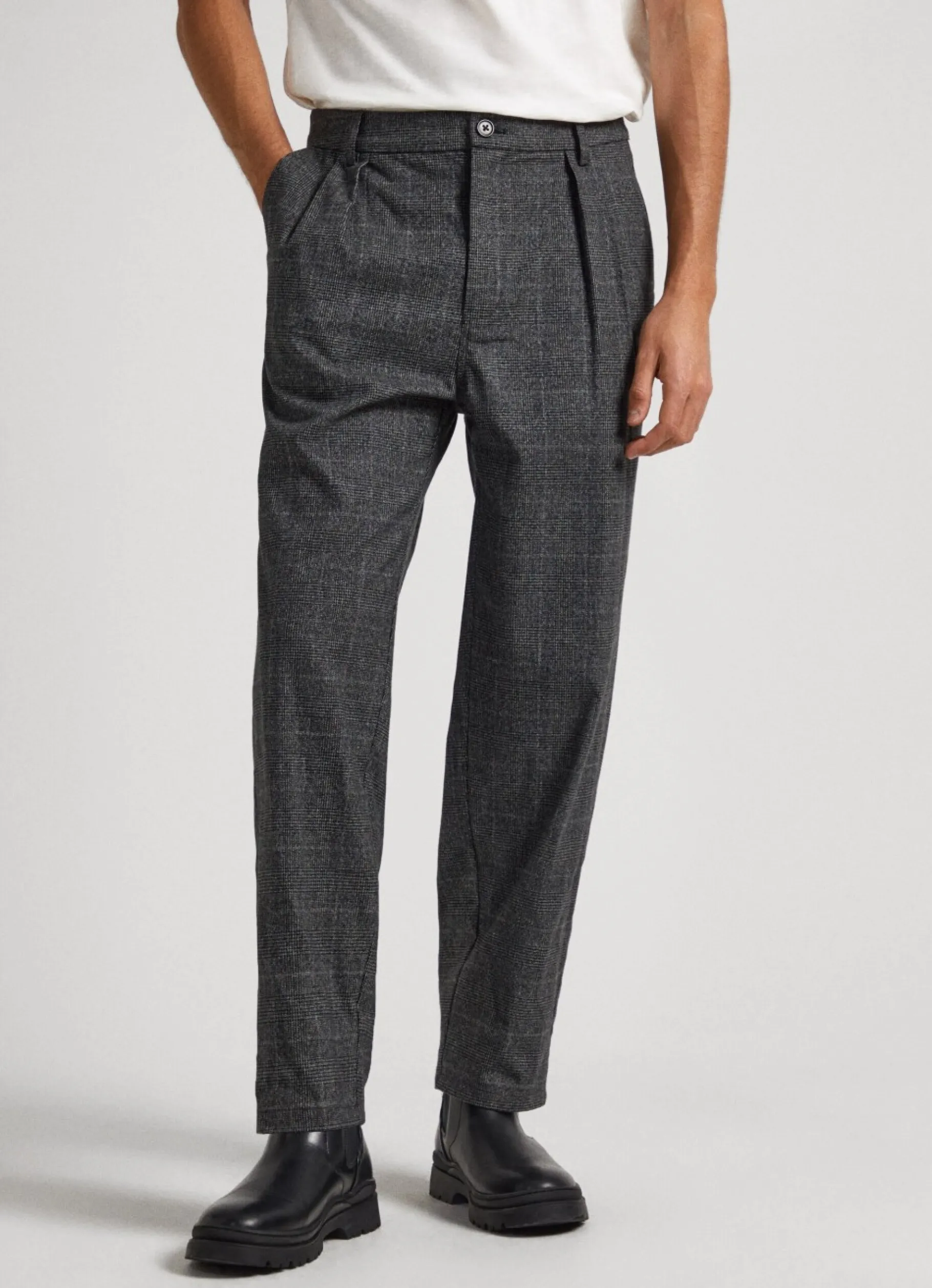 Men Pepe Jeans Prince Of Wales Trousers