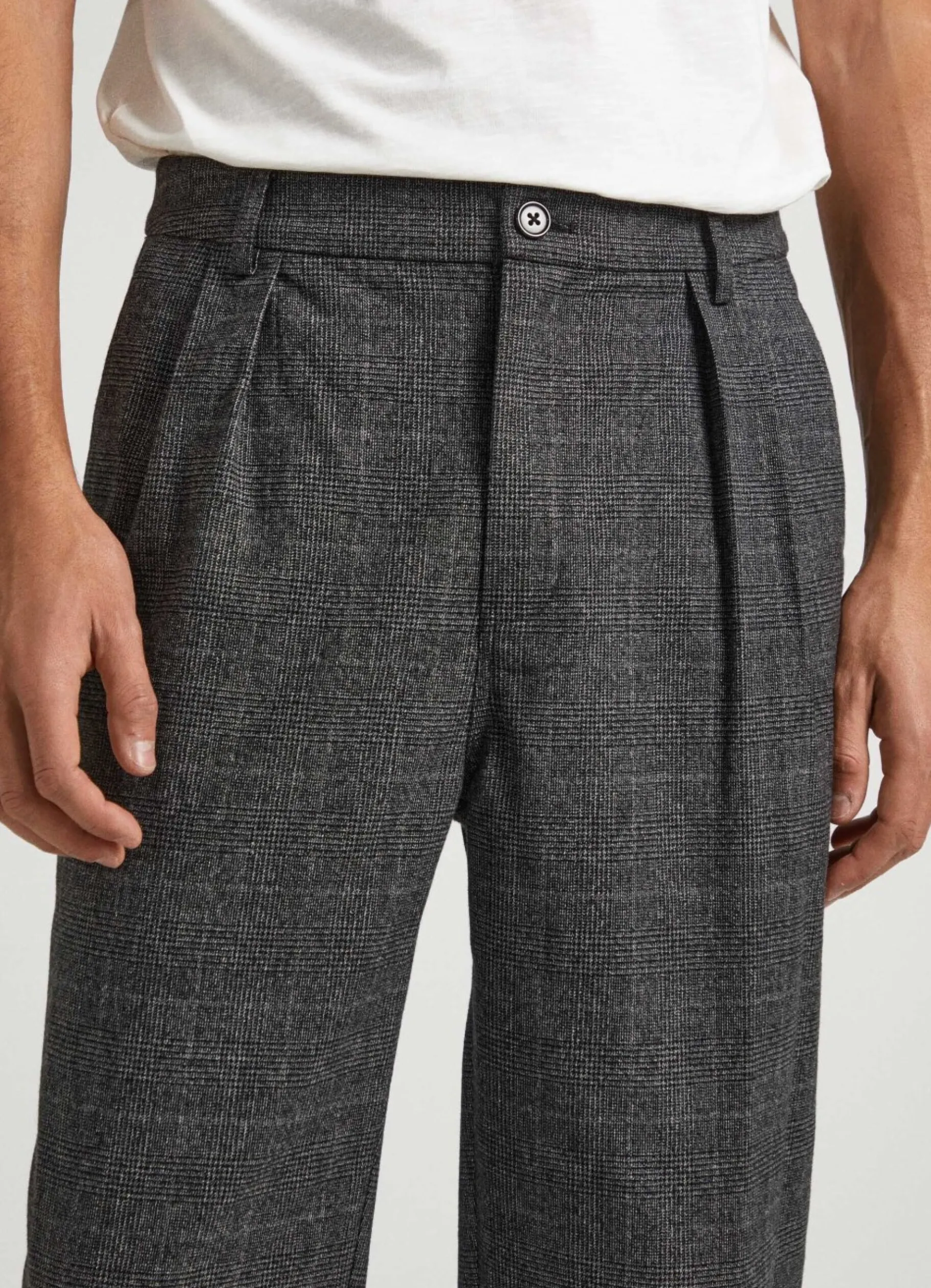 Men Pepe Jeans Prince Of Wales Trousers
