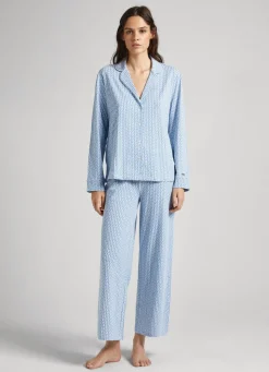 Women Pepe Jeans Printed Logo Cotton Pajama Set