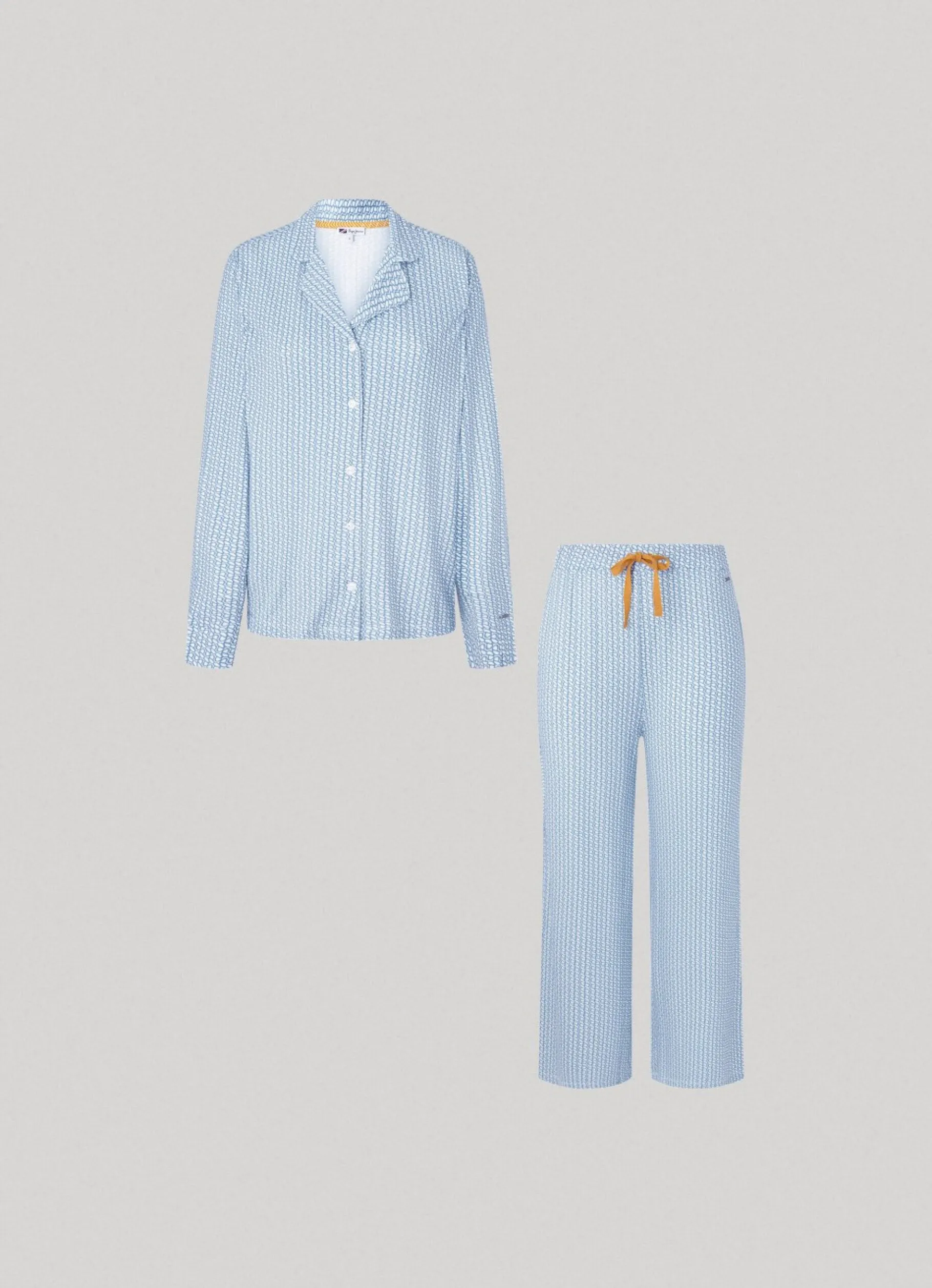 Women Pepe Jeans Printed Logo Cotton Pajama Set