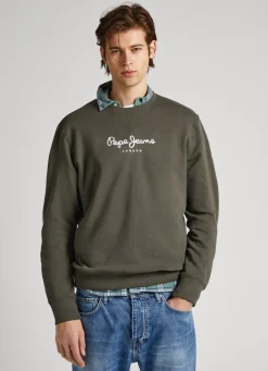 Men Pepe Jeans Printed Logo Cotton Sweatshirt