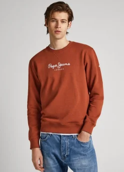 Men Pepe Jeans Printed Logo Cotton Sweatshirt