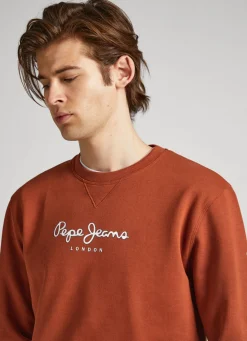 Men Pepe Jeans Printed Logo Cotton Sweatshirt