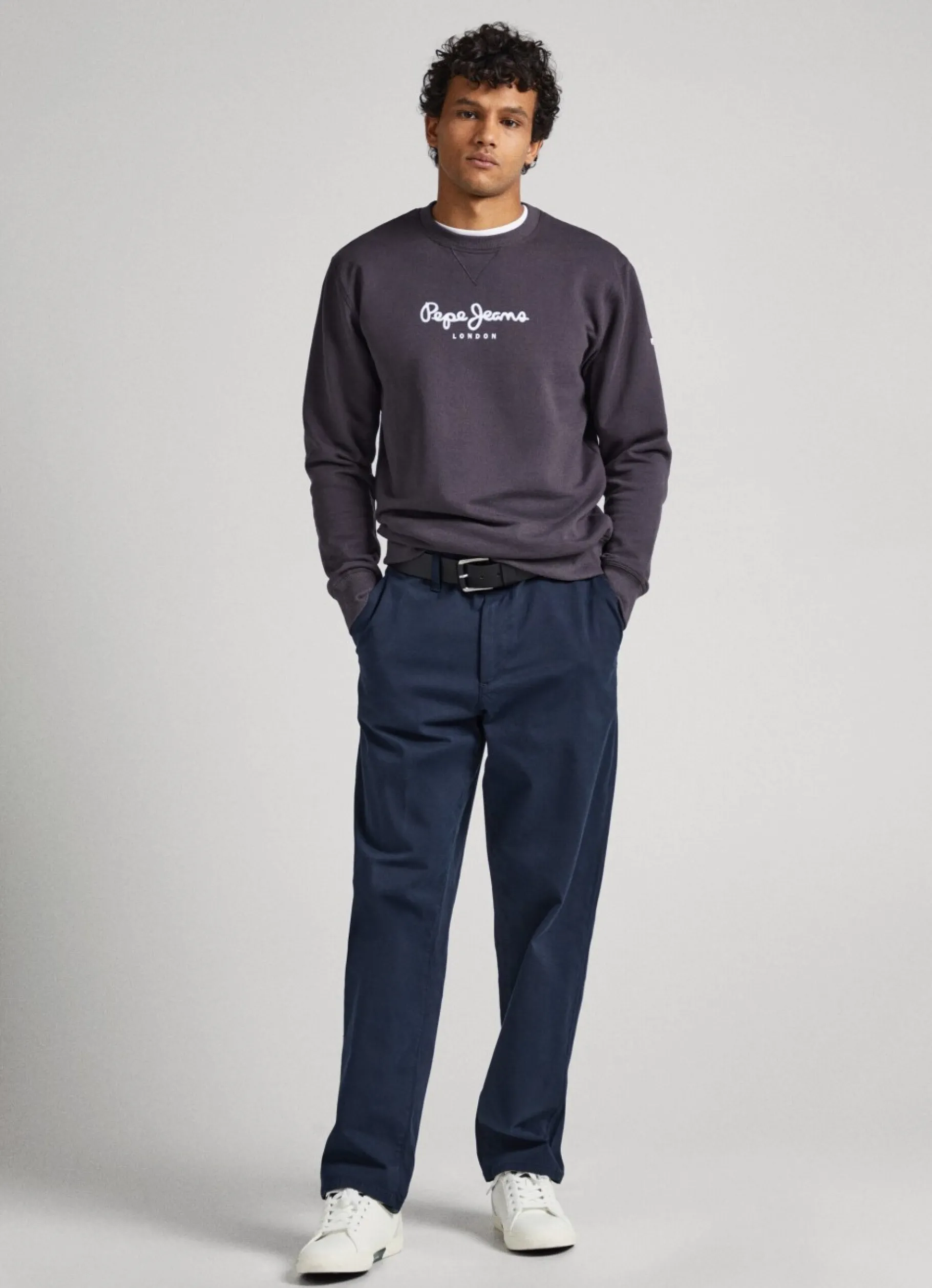 Men Pepe Jeans Printed Logo Cotton Sweatshirt