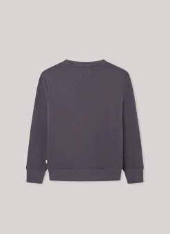 Boy Pepe Jeans Printed Logo Cotton Sweatshirt