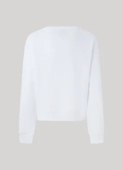 Women Pepe Jeans Printed Logo Cotton Sweatshirt