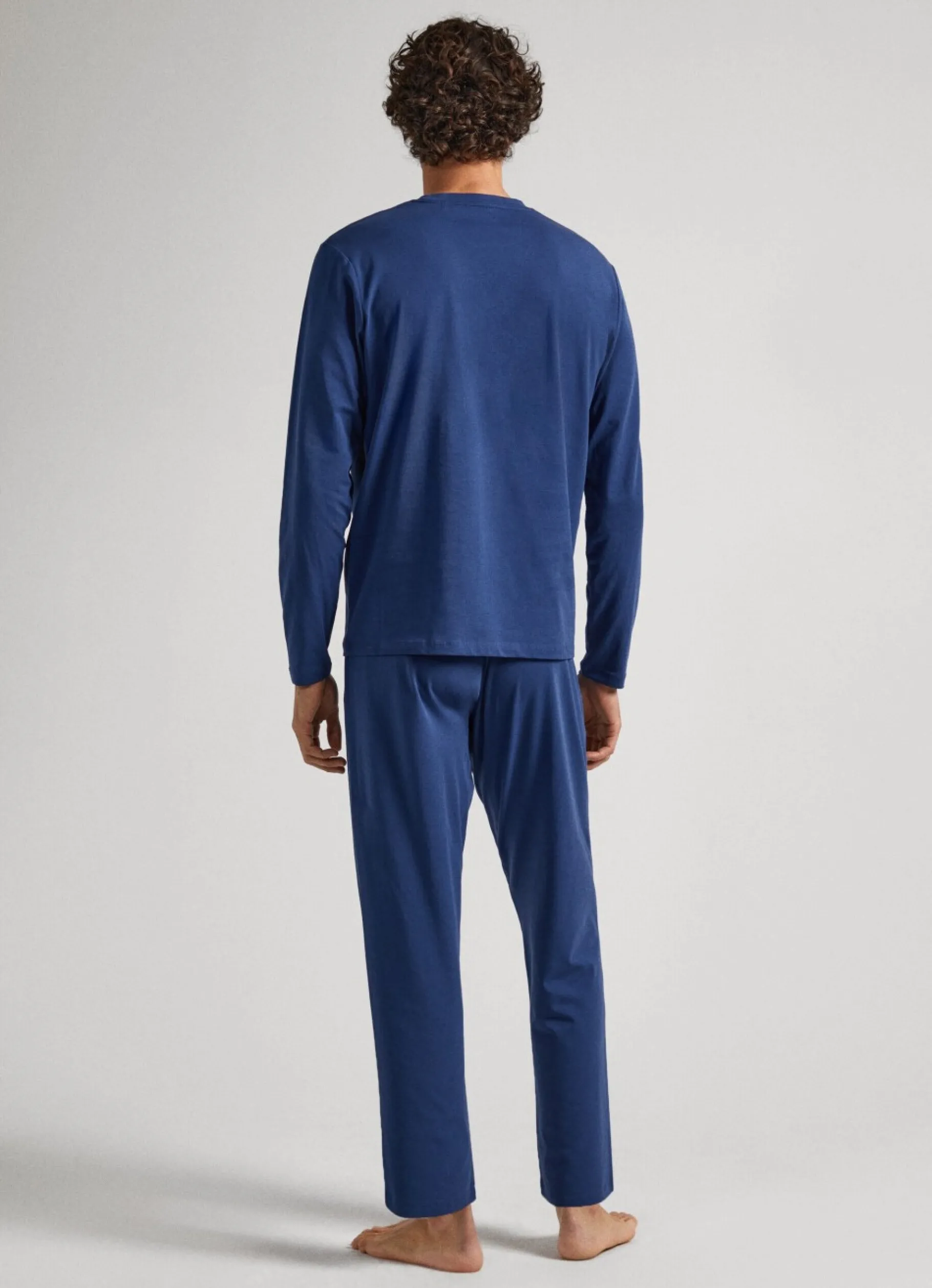 Men Pepe Jeans Printed Logo Cotton Trousers