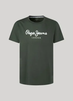 Men Pepe Jeans Printed Logo Cotton T-Shirt