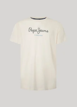 Men Pepe Jeans Printed Logo Cotton T-Shirt