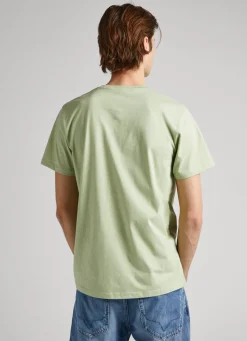 Men Pepe Jeans Printed Logo Cotton T-Shirt