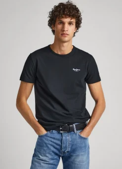 Men Pepe Jeans Printed Logo Cotton T-Shirt