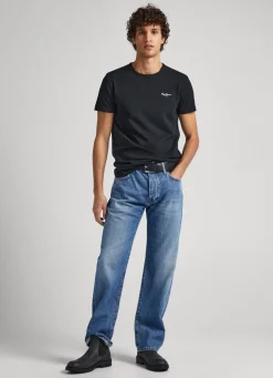 Men Pepe Jeans Printed Logo Cotton T-Shirt