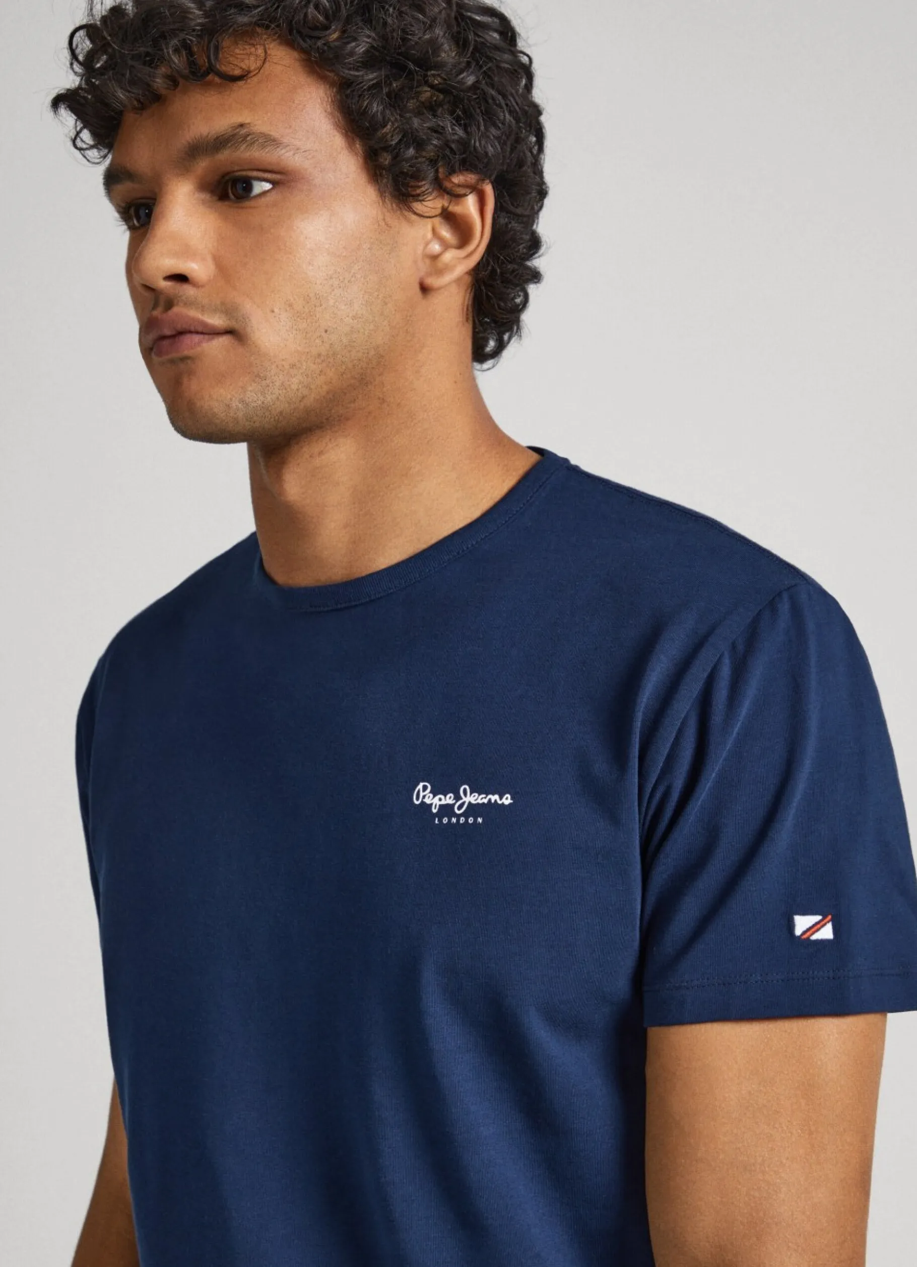 Men Pepe Jeans Printed Logo Cotton T-Shirt