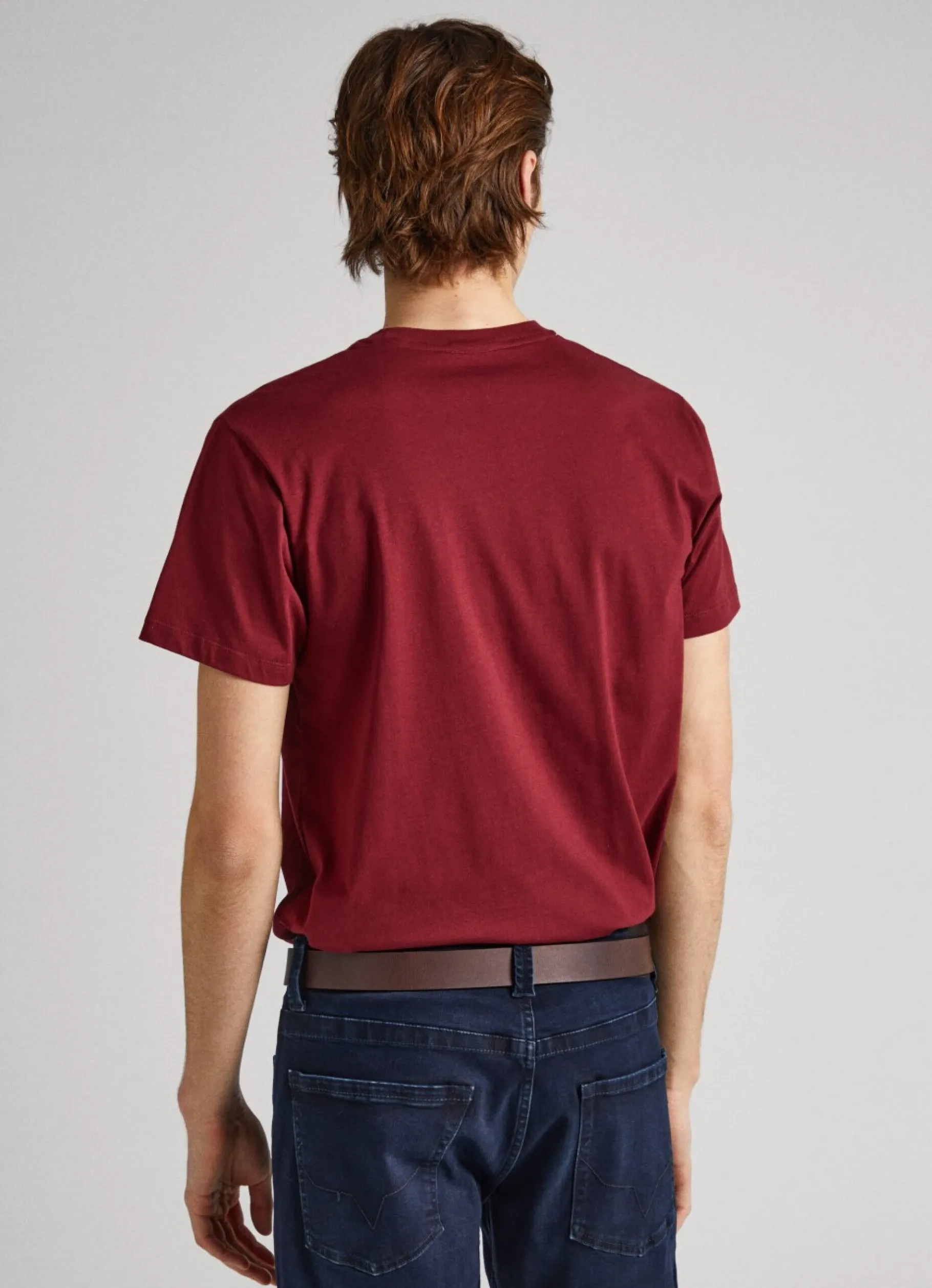Men Pepe Jeans Printed Logo Cotton T-Shirt