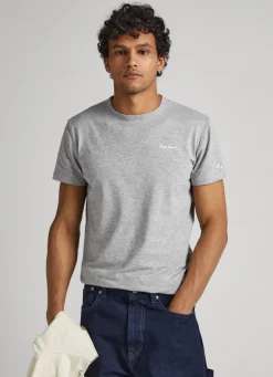 Men Pepe Jeans Printed Logo Cotton T-Shirt