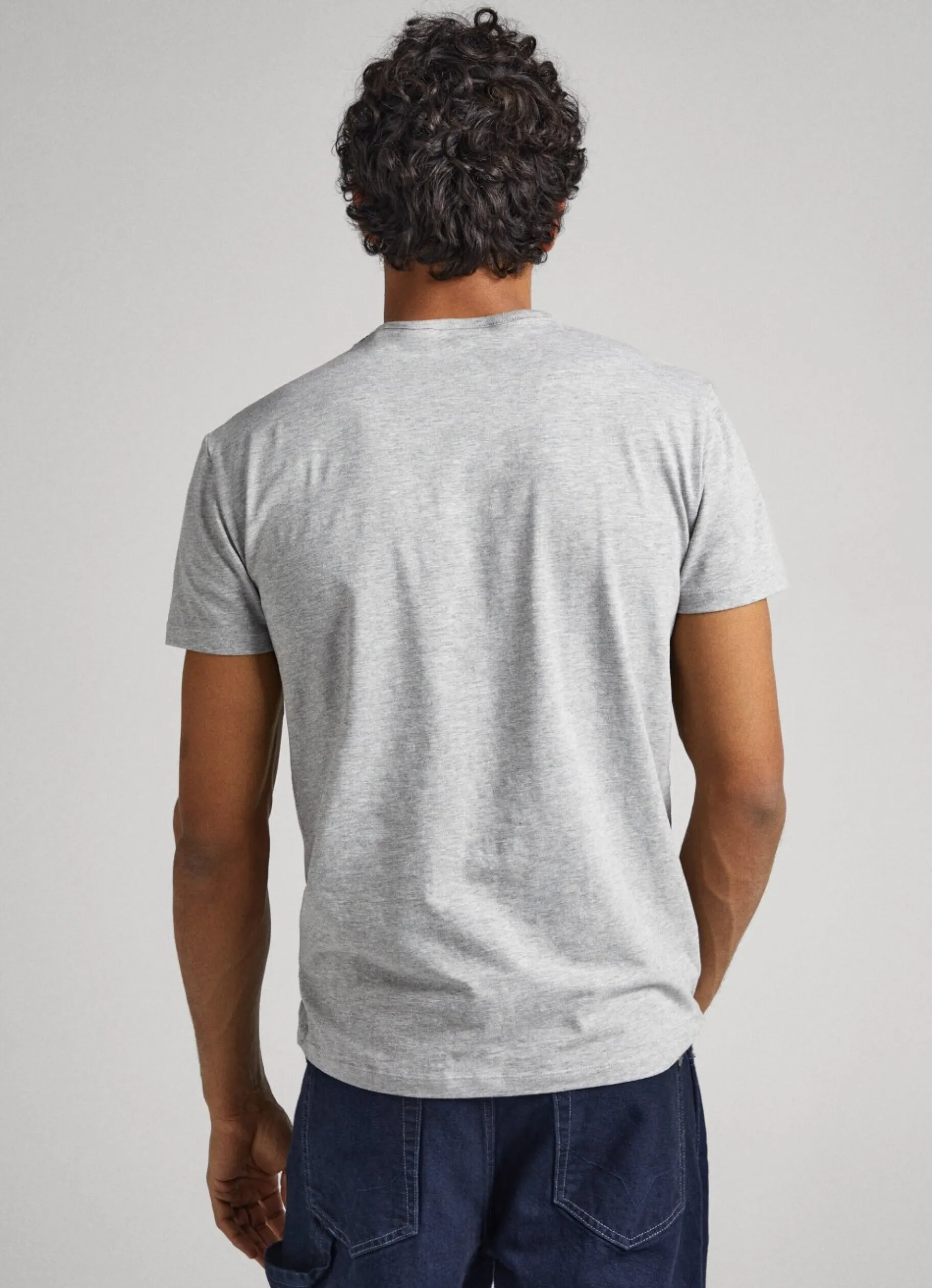 Men Pepe Jeans Printed Logo Cotton T-Shirt