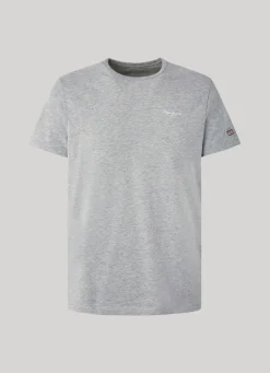 Men Pepe Jeans Printed Logo Cotton T-Shirt