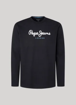 Men Pepe Jeans Printed Logo Cotton T-Shirt